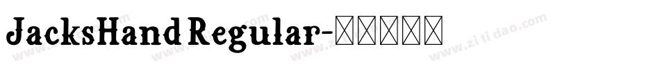 JacksHand Regular字体转换